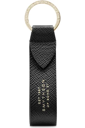 SMYTHSON Keyring with Leather Strap in Panama