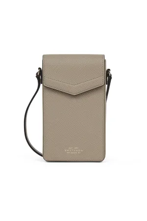 SMYTHSON Envelope Phone Case Crossbody in Panama