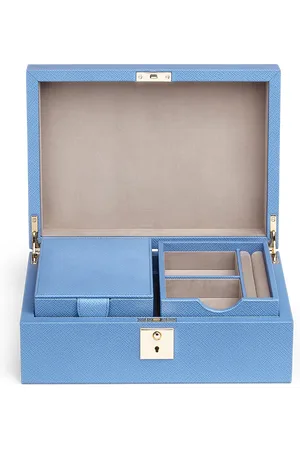 SMYTHSON Jewellery Box with Travel Tray in Panama