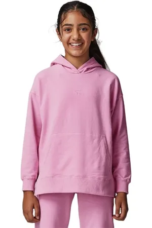 Running Bare Hair Toss Girls Pullover Hoodie