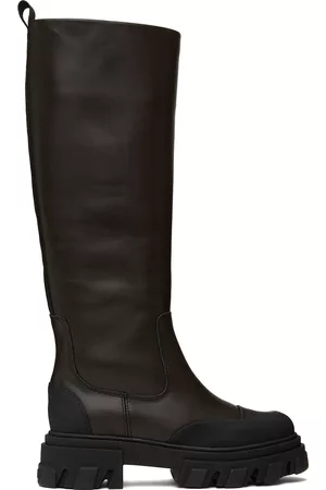 GANNI 40mm knee-high Western Boots - Farfetch