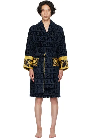 Versace mens silk on sale robe