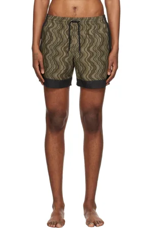 Amir Slama x Mahaslama abstract-pattern crochet swim shorts - Brown