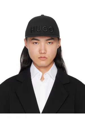 HUGO Cotton-twill Fisherman's Cap With Red Logo Label in Black for Men