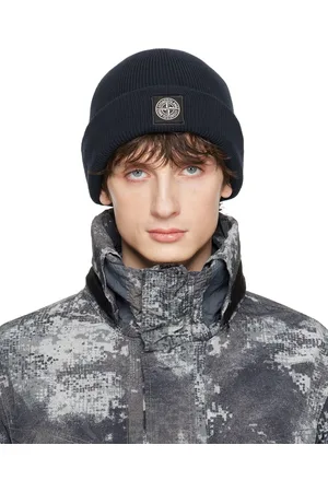 Compass ribbed-knit virgin wool beanie in green - Stone Island
