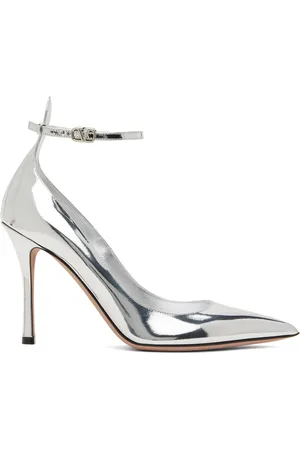VALENTINO GARAVANI Silver Tan-Go 100 Heels