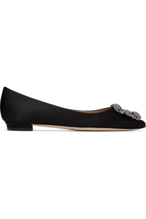 Manolo Blahnik Black Hangisiflat Ballerina Flats