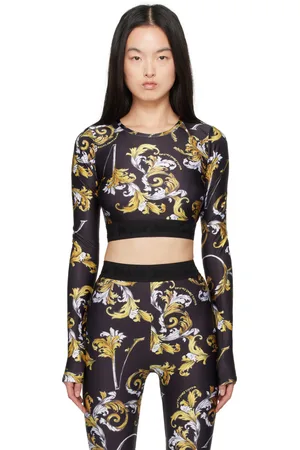 VERSACE Black Outline Barocco T-shirt