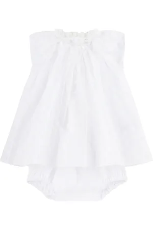 BONPOINT Baby White Nuage Dress & Bloomers Set