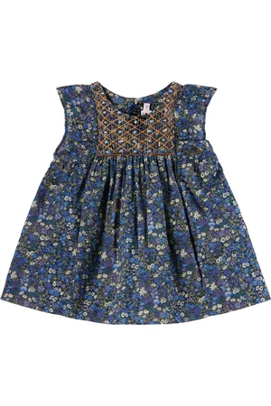 BONPOINT Baby Blue Cadelili Smocked Dress