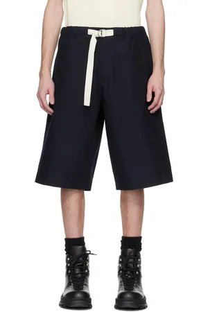 Jil Sander Navy Organic Cotton Bermuda Shorts