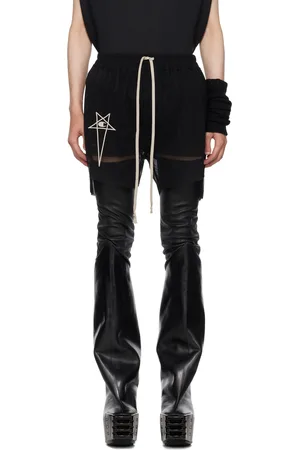Rick Owens Black Champion Edition Dolphin Shorts