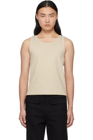 lesugiatelier Beige Cut Out Tank Top
