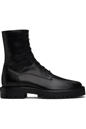 Maison Margiela Black Tabi County Combat High-Top Boots