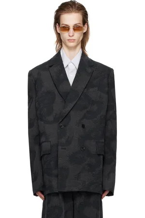 Feng Chen Wang Dragon Denim Blazer