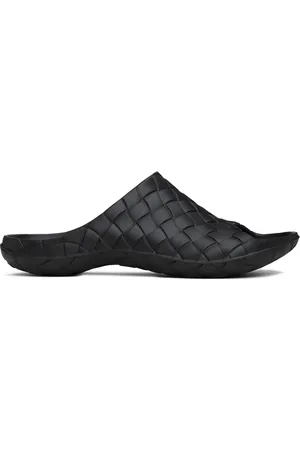 Bottega Veneta Black Intrecciato Sandals
