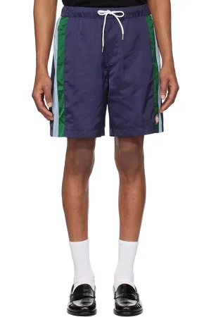 Casablanca Navy Pinstripe Laurel Track Shorts