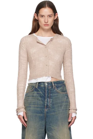 Acne Studios Pink Wide Rib Cardigan