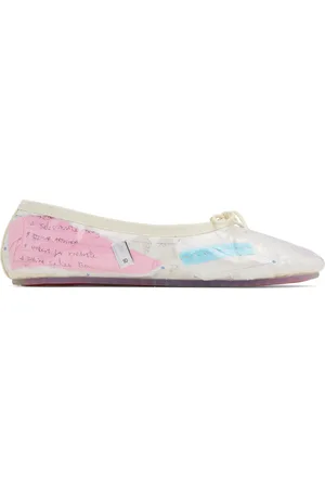 ASHLEY WILLIAMS White & Pink Melody Ballerina Flats