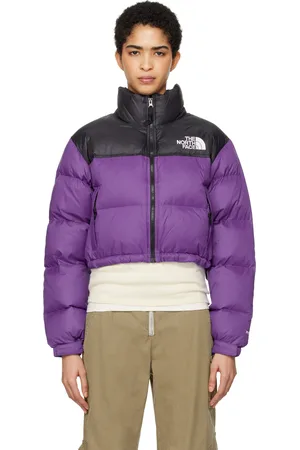 The North Face Purple & Black Nuptse Short Down Jacket