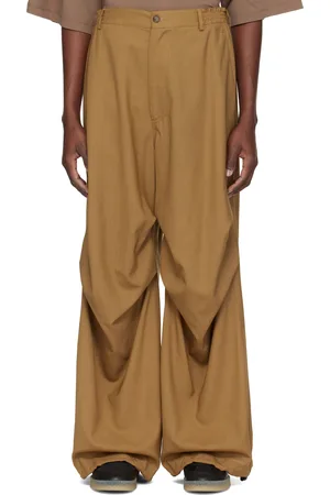 Maison Margiela Tan Draped Trousers