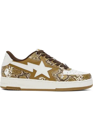 BAPE SSENSE Exclusive Tan & White Tape STA Sneakers