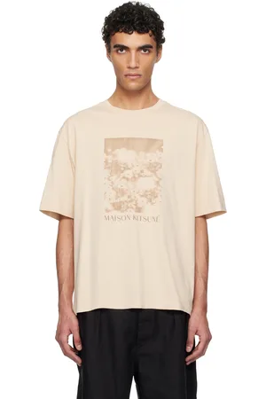 Maison Kitsuné Beige Daisy Field Oversize T-shirt