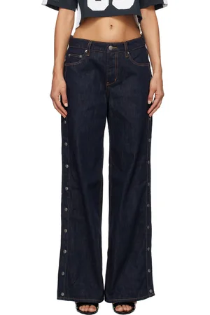 KSUBI Blue Low Rider Original Snaps Jeans