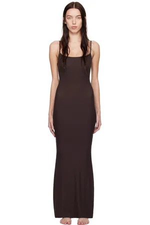 SKIMS Burgundy Soft Lounge Long Slip Dress