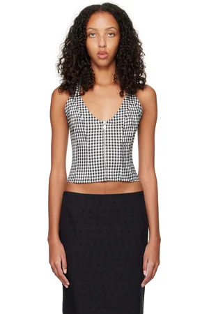 Miaou SSENSE Work Capsule – Black & White Valda Corset