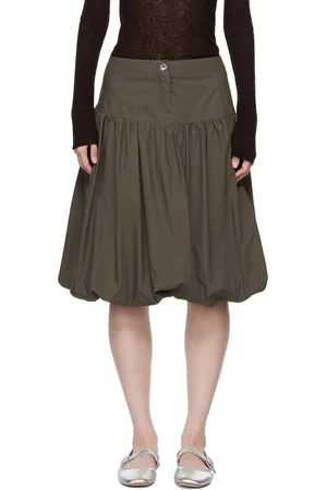 Paloma Wool Khaki Globo Midi Skirt