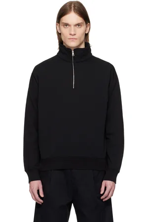 Reigning Champ Black Lightweight Terry Quarter Zip Vault Track Jacket