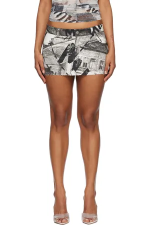 Miaou Black & White Miss Miniskirt