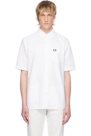 Fred Perry White Embroidered Shirt