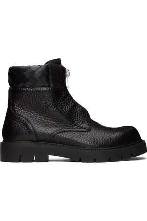 Bottega Veneta Black Haddock Ankle Boots