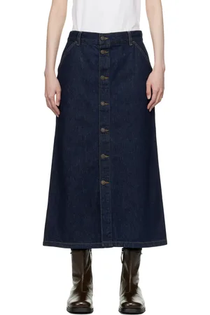 Carhartt Blue Marvin Denim Midi Skirt