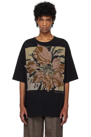 DRIES VAN NOTEN Black Logo Graphic T-shirt