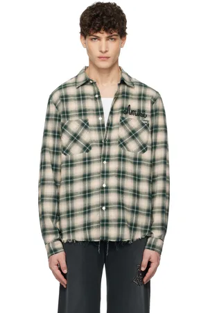 AMIRI Green Shotgun Flannel Shirt