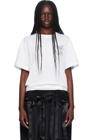 Simone Rocha White Printed Ribbon Logo T-Shirt