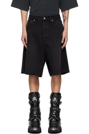 Vetements Black Big Shape Denim Shorts