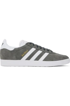 adidas Gray & White Gazelle Sneakers
