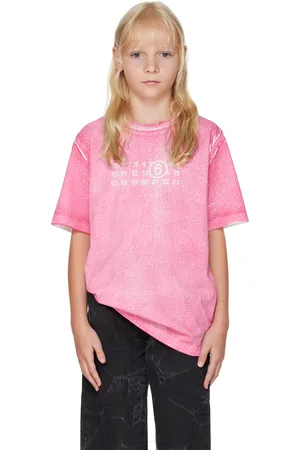 Maison Margiela Kids White & Pink Dyed T-Shirt