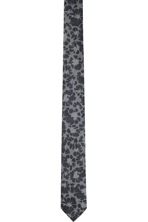 DRIES VAN NOTEN Gray Jacquard Tie