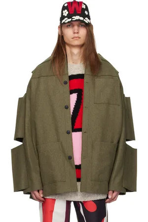 WALTER VAN BEIRENDONCK Khaki Supernova Overshirt