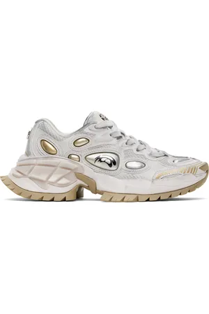 ROMBAUT White & Gold Nucleo Sneakers