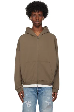 JOHN ELLIOTT Brown Frances Full Zip Hoodie
