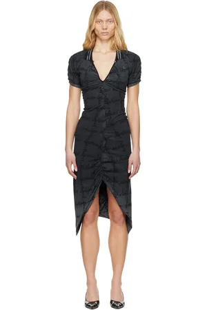 Vivienne Westwood Gray Pulling Midi Dress