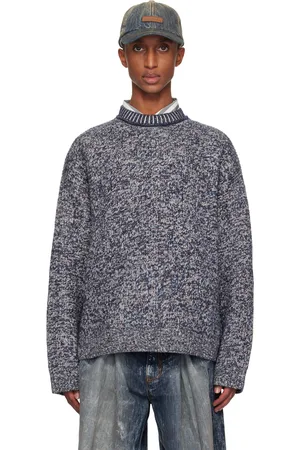 Acne Studios Navy Jacquard Sweater