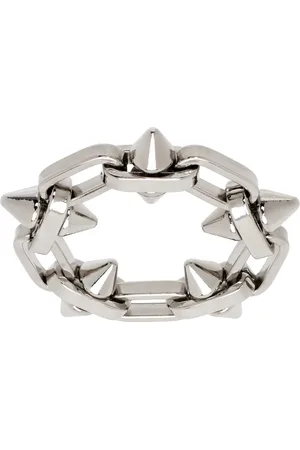 In Gold We Trust SSENSE Exclusive Silver Thin Spike Ring