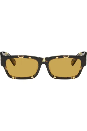Prada Brown Iconic Metal Plaque Sunglasses